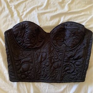 Black Zara Bustier with stitched details
